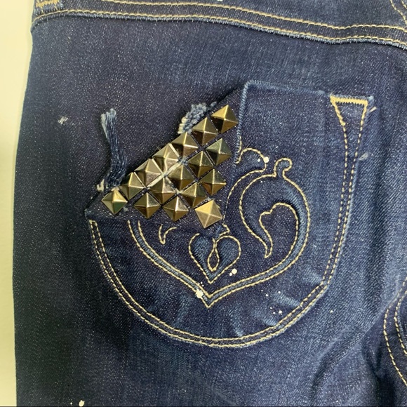 NEW* Siwy Dark Wash Muse Paint Drip Spatter Hannah Skinny Jeans - Picture 8 of 12